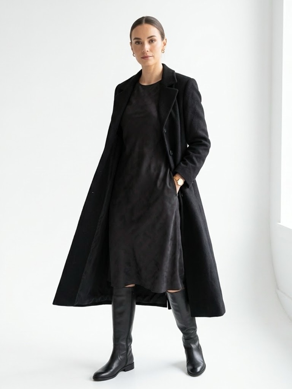 Vintage Jones New York 100% Pure Wool Maxi Coat | Made in USA | Size 10